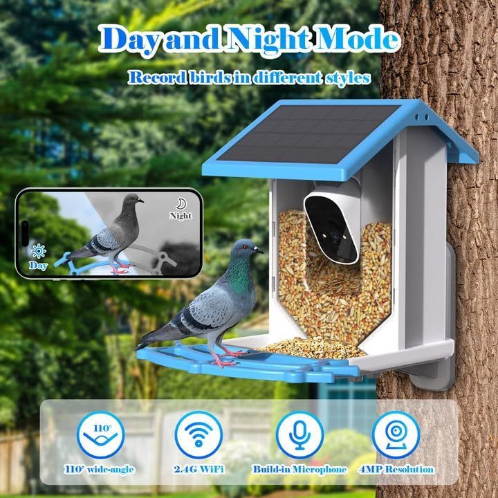 AI Enhanced Smart Bird Feeder with Solar Power