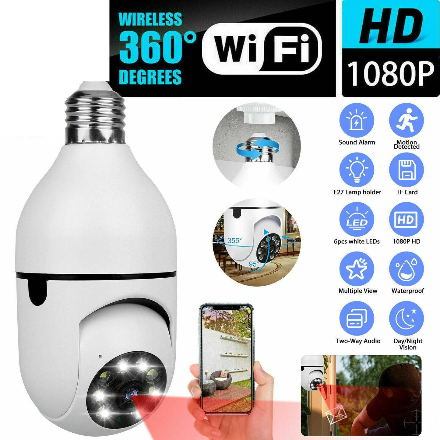 IR Light Bulb Style Security Camera