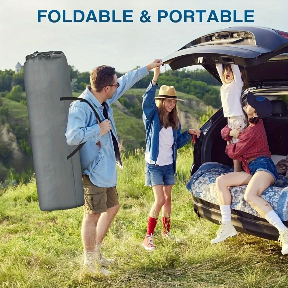 Black Heavy-duty Foldable Camping Bed With A Storage Bag