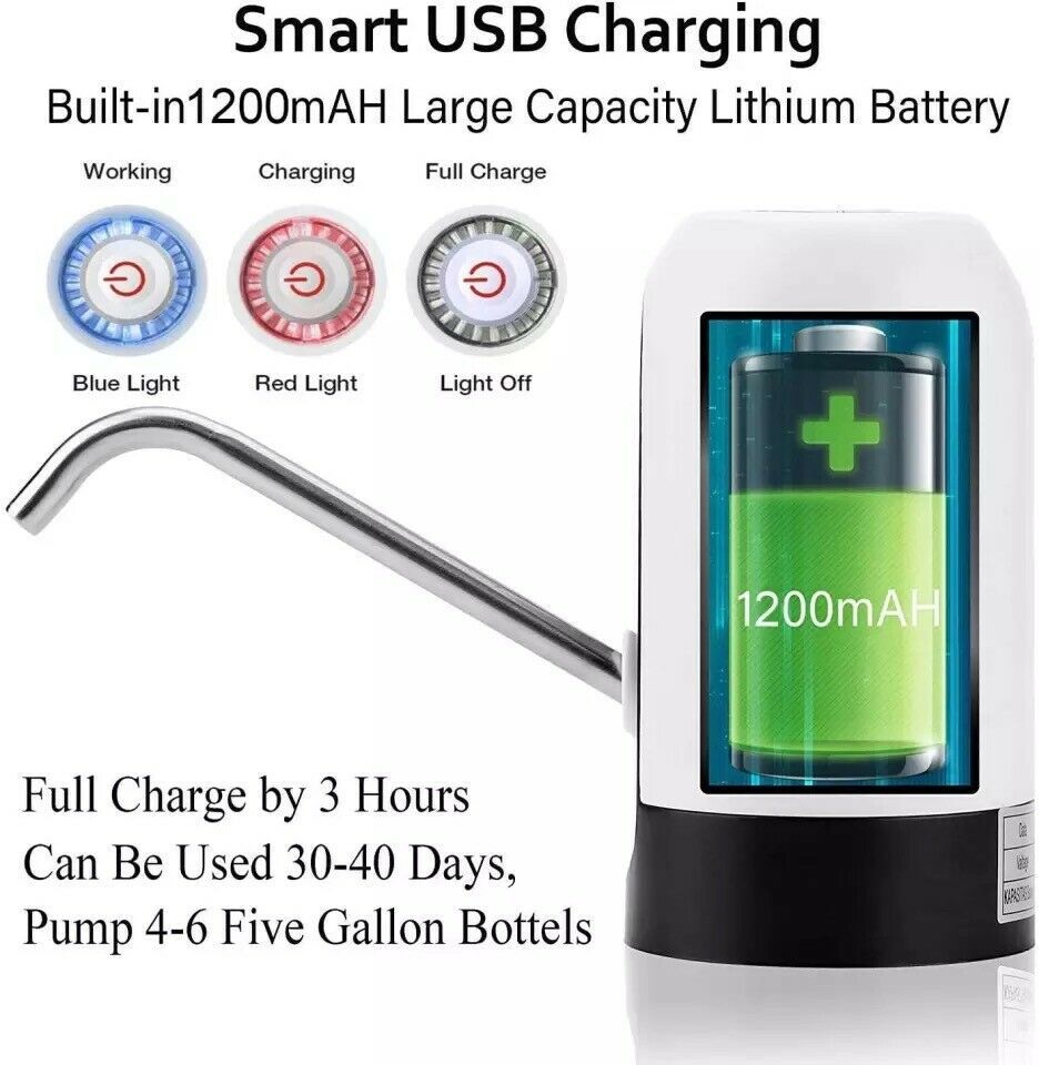 Water Bottle Automatic Universal Dispenser 5 Gallon USB