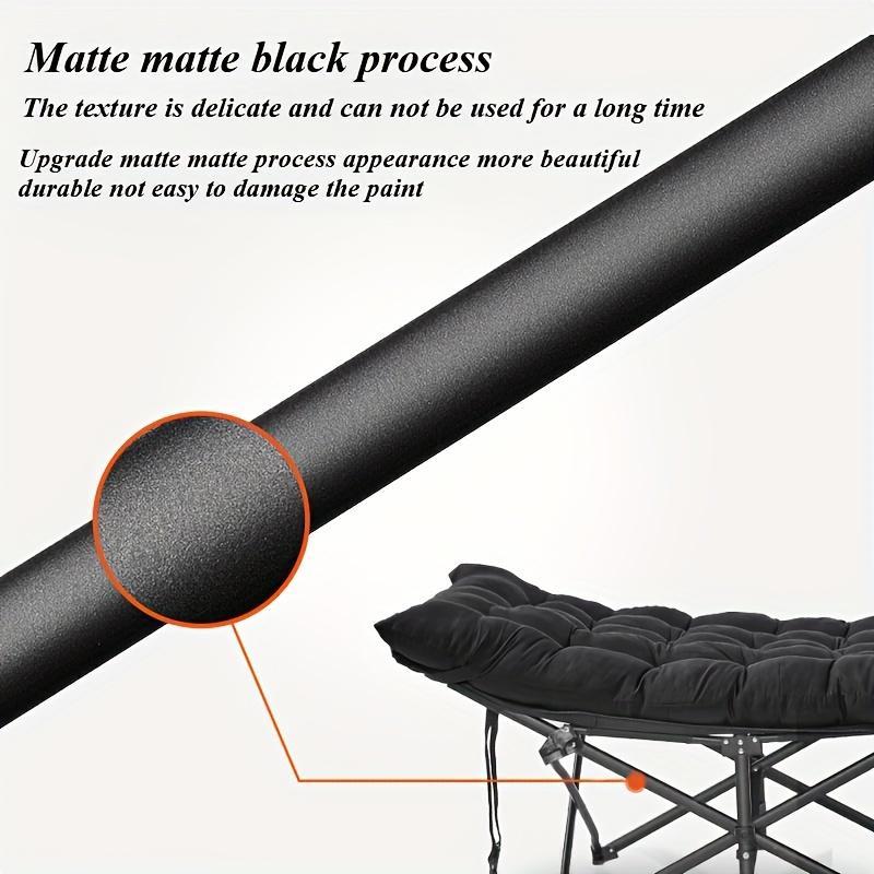 Black Heavy-duty Foldable Camping Bed With A Storage Bag